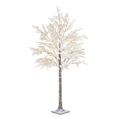 7Ft Flocked LED Cedar Tree with Twinkling Lights