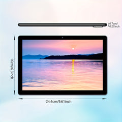 Newly Upgraded Android 15 System, 10.1-inch New Tablet Computer, 12 (3+9)GB RAM, 64GB ROM + 1TB Expandable Memory, With Keyboard, Mouse And Stylus, 2.0+8.0MP, 5G WiFi 6, 6000mAh Long-life Battery, Powerful Core, Perfect For Tech Enthusiasts And Home Offic