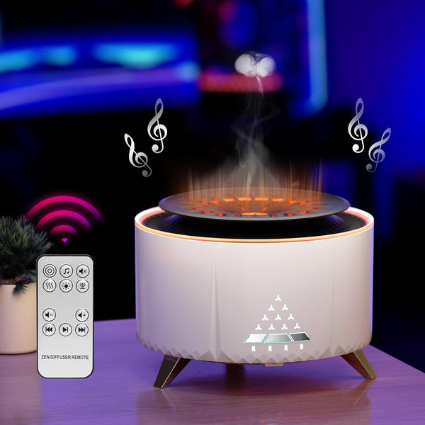 Essential Oil Diffuser for Bedroom, 250Ml Jellyfish Mist Flame Aromatherapy Air Humidifier, Aroma Diffuser with 8 Colour LED Lights, Timers, Waterless Auto Shut-Off