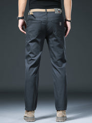 Men's Slim Straight-Leg Casual Pants, Skin-Friendly & Breathable, Perfect Gift for Him. Essential Trousers for Office Commute & Daily Leisure, Ideal for Spring and Autumn, Suitable for Both Business and Casual Occasions.