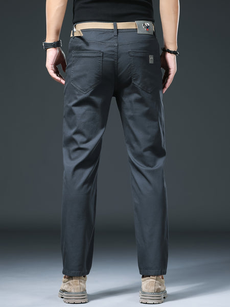Men's Slim Straight-Leg Casual Pants, Skin-Friendly & Breathable, Perfect Gift for Him. Essential Trousers for Office Commute & Daily Leisure, Ideal for Spring and Autumn, Suitable for Both Business and Casual Occasions.