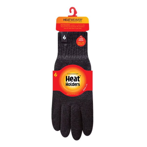 Heat Holders Men'S Original Thermal Gloves 2 Pack in Black