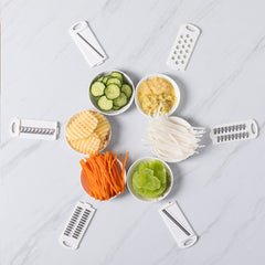Rotate Vegetable Cutter 9 in 1 Multifunction Vegetable Slicer with Drain Basket Portable Large Capacity Vegetables Chopper Sets Kitchen Tool Kitchen Accessories