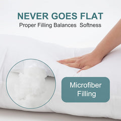 Premium Hollowfiber Filled Bolster Pillow Full Body Orthopedic Long Pillow for Side Sleeper, Back, Neck, Maternity Support Pregnancy Pillow