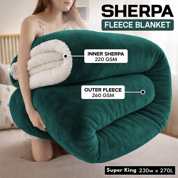 1pc Luxurious Double-Sided Sherpa Throw Blanket – Soft, Warm & Cozy Contemporary Blanket, Machine Washable, Perfect for Couch, Bed, Office & Travel, Ideal Gift