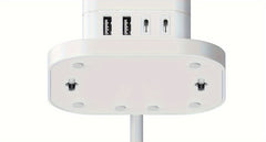 2M Tower Extension Lead With USB Slots, Hotimy 8 Way 4 USB (2 USB-A&2 USB C) Multi Plug Extension Tower, Surge Protected Extension Lead With Switch, 2 Meters Extension Cable For Home Office 13A 3250W