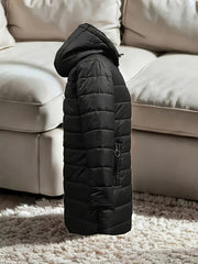Women'S Winter Casual Mid-Length Fleece-Lined Hooded Jacket - Zippered Pockets, Machine Washable Winter Coat, Full Zip Closure, Regular Fit Sleeves, Fashionable Warm And Cold-Resistant, Comfortable Soft Fabric