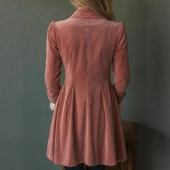 2026 Women'S Autumn Winter Long Sleeve Solid Color Patchwork Lace Golden Velvet Jacket European American Style