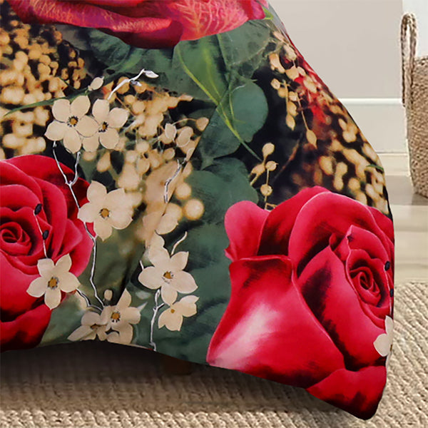 4pcs Printed Duvet Cover Set, Soft Comfortable Multi-design Printed Bedding Set, For Bedroom, Guest Room (1 Fitted sheet + 2 Pillowcases + Without Core) Trendy Design, Soft Fabric, Brushed Material, Lightweight