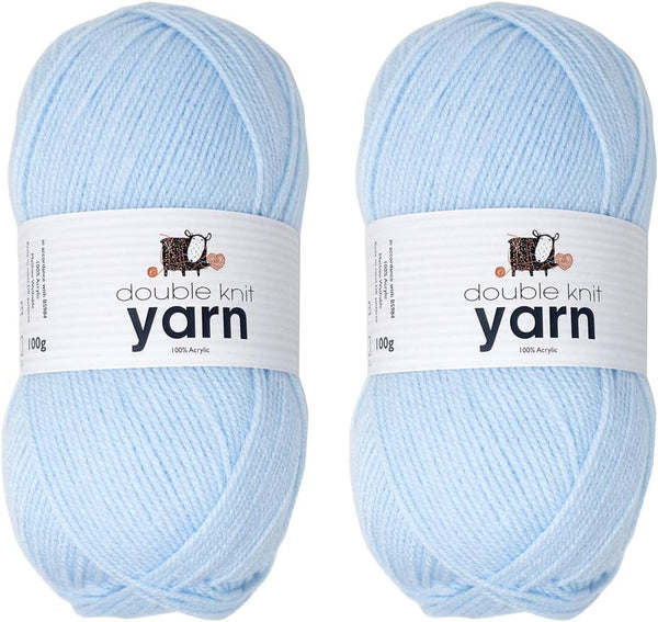 Korbond DK Beige Yarn - 100G Acrylic Wool - Lightweight, Hypoallergenic & Durable Double Knit Crochet Yarn Knitting Wool (290M Total)