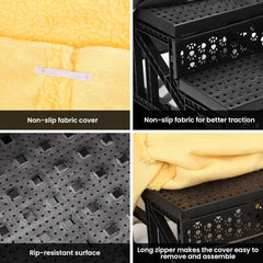 Anti-Slip Dog Steps with Removable Washable Cover for Smaller Elder Pets Sturdy Steps for Dogs