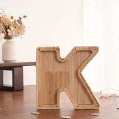 1 unique wooden letter jar - 26 creative A-Z letter storage containers, transparent design, birthday gift idea, home decoration, best friend gift, and functional holiday present.