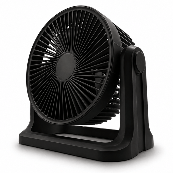 EMtronics 9 Inch Turbo Fan | Powerful Air Circulator with 3 Speed Settings | Adjustable 115° Tilt Head | Portable Desk or Floor Fan with Strong Airflow up to 6m