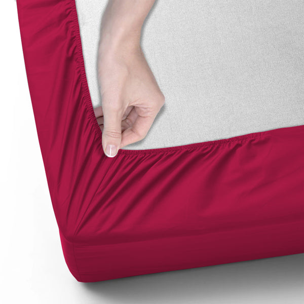 40cm Extra Deep Fitted Sheet – Solid Color Deep Pocket Sheet, Soft & Breathable Microfiber Bedding, All Seasons, Hotel-Quality, Machine Washable, Single, Double, King & Super King Sizes
