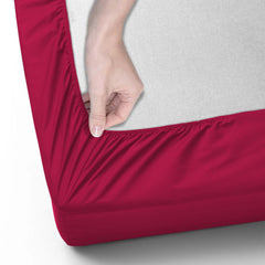 40cm Extra Deep Fitted Sheet – Solid Color Deep Pocket Sheet, Soft & Breathable Microfiber Bedding, All Seasons, Hotel-Quality, Machine Washable, Single, Double, King & Super King Sizes