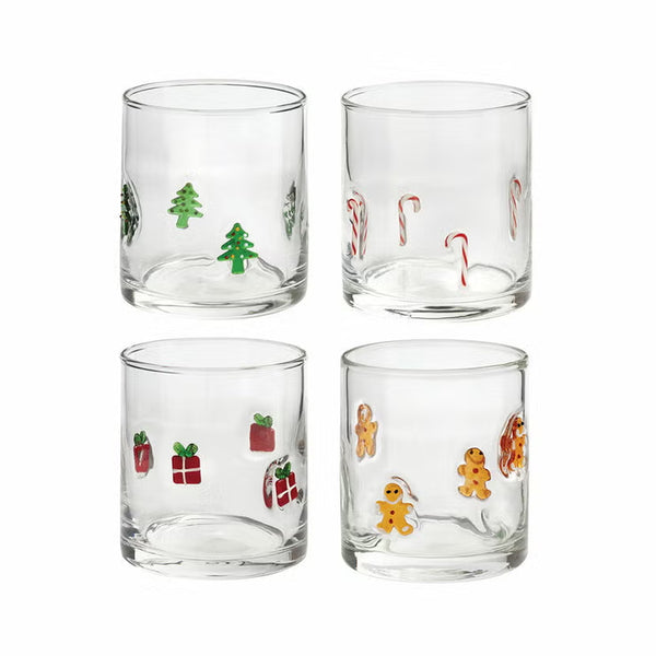 Pandex Holiday Icon Glasses 414Ml, 4 Pack