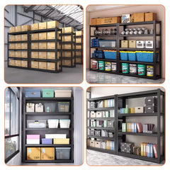 Heavy-Duty Shelving Unit Capable of Holding 1360.78 KG, Designed for Metal Shed Storage. Available in 3, 4, Or 5 Tiers, These Garage Shelves Are Perfect for Organizing Your Warehouse, Workshop, Standing Shelf