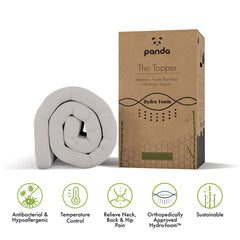 Panda Memory Foam Bamboo Mattress Topper, Super King