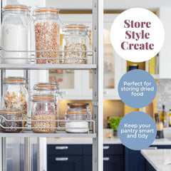 Kilner Clip Top Jar 1.5 Litre (1500 Ml) Airtight Glass Storage Jar for Preserving Fruits Vegetables Coffee Tea Rice Flour Nuts Pasta