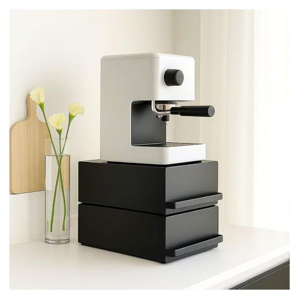 Modern Coffee Capsule Drawer Rack with Sliding Side Tray, Multi-Purpose Countertop Storage Box for Kitchens, Coffee Bars, Offices & Worktops