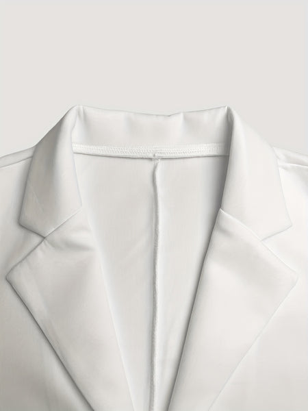 2pcs Women's Casual Suit Set, Blazer + Elastic Waist Pants, and Elegant, Fashionable Women's Wear for Spring and Autumn