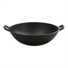 1 Kitchen Cast Iron Pot, Non-stick Multi-purpose Cookware, Household Kitchen Stir-frying Pot, Cast Iron Stir-frying Pot with Double Ears, Not Easy to Stick, Delicious and Healthy, Black, 30*30*9cm