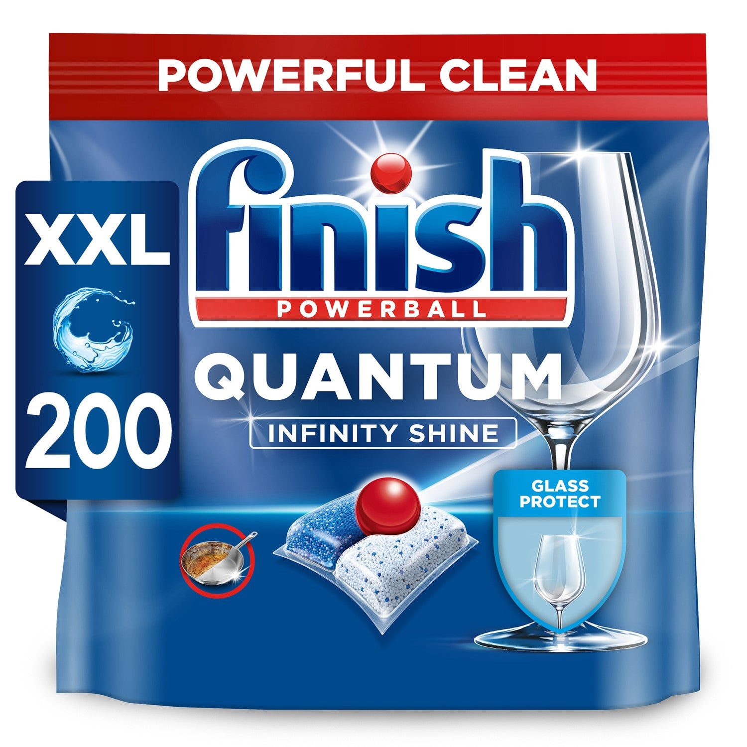 Finish Quantum Infinity Shine Dishwasher Tablets | Regular | 200 Tabs