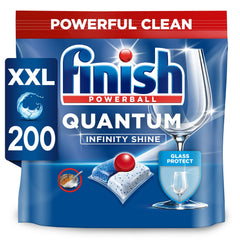 Finish Quantum Infinity Shine Dishwasher Tablets | Regular | 200 Tabs