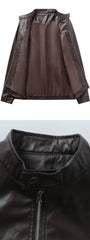 New Autumn/Winter Men's Jacket, European/American Style Motorcycle Jacket, Men's Stand Collar Windproof Winter Outerwear