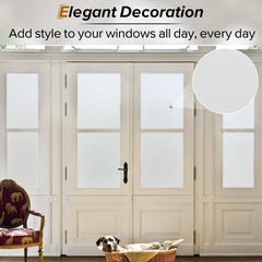 Rabbitgoo Window Film Privacy Film for Glass Windows, Frosted Glass Sticker Static Cling without Glue for Bathroom Home Office Matt 44.5X200 Cm