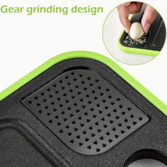 1pc Heavy-Duty Plastic Cutting Board with Non-Slip Surface & Hanging Hole - Space-Saving Kitchen Prep Station, Easy-Clean Black Chopping Board with Measurement Markings & Rounded Edges, Durable Multipurpose Food-Safe Plastic Board for Meat, Vegetables, Fr