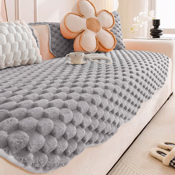 1pc Plush Sofa Cushion 1 2 3 4 Seater, Pet Friendly Sofa Cover, Breathable Sofa Slipcover Couch Cover Seat Cushion, Machine Washable, Warm Thickened Soft and Cozy Non-Slip Furniture Protector Sofa for All-Seasons, Living Room, Bedroom, Office, Home Decor