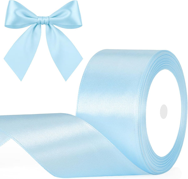 G2PLUS White Stain Ribbons - 22M Thick Fabric Gift Wrap Ribbons for Crafting, Wedding & Valentine'S Day Decoration