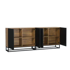 Ripple Duo 200cm Modern Sideboard with Fluted Doors and Storage