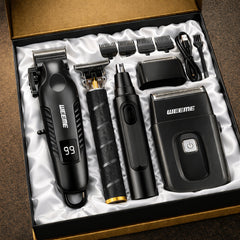 WEEME 4pcs 3pcs 2pcs 1pc Black Golden Hair Clippers For Men Professional, Beard Trimmer Kit, Cordless Clippers And Trimmers Set, Electric Razor Shavers And Nose Trimmer, Mens Grooming Kit For Barber, Valentines Day Christmas Gifts For Him