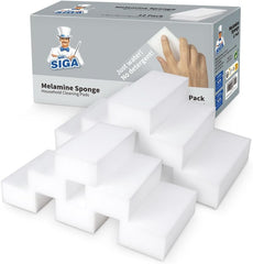 MR.SIGA Multi-Functional Eraser Sponge, Magic Cleaning Pads for Kitchen Household Cleaning, 12 Count, Size 4.7