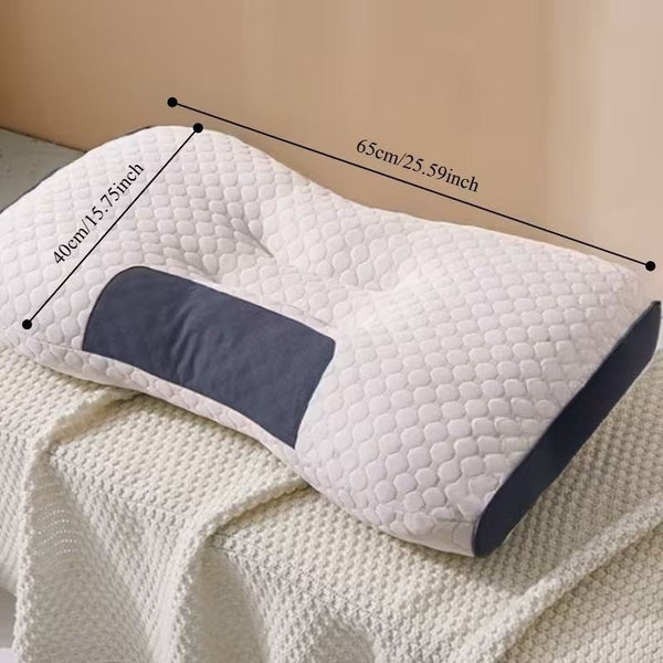 1/2pcs Soft Low Pillows, Soft Slim Pillow, Medium Thickness Pillow, Modern Zipper Design, Hotel-Quality Polyester Filling, White & Gray, Perfect for Home Bedroom Decor, Christmas & New Year Gift