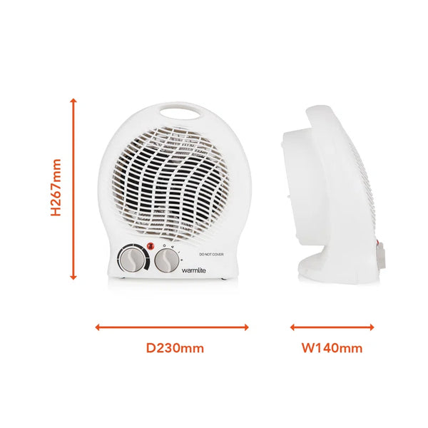 Thermo Fan Heater with 2 Heat Settings and Overheat Protection, 2000W
