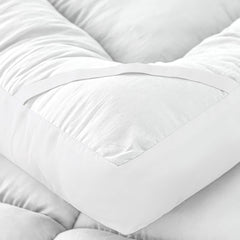 Hotel Quality 10cm Extra Thick Mattress Topper with Deep Fitted Elastic Corners – Luxury Mattress Topper for All Seasons and All Sizes Available: Single, Double, Small Double, King, and Super King