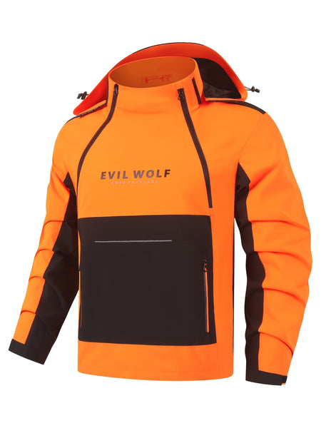 2024 Spring/Autumn Thin Hooded Men'S Thin Jacket Spring/Autumn Outerwear Men'S Versatile Jacket Men'S Casual Trendy Jacket Men'S Preppy Style Jacket