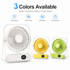 Portable Wearable Belt Fan & Flashlight Suitable for Outdoor, Hands-Free Clip- Cooling System with Quiet Operation, Strong Airflow - for Camping,, Night Shift, - for Belt Attachment (No Desk Use)