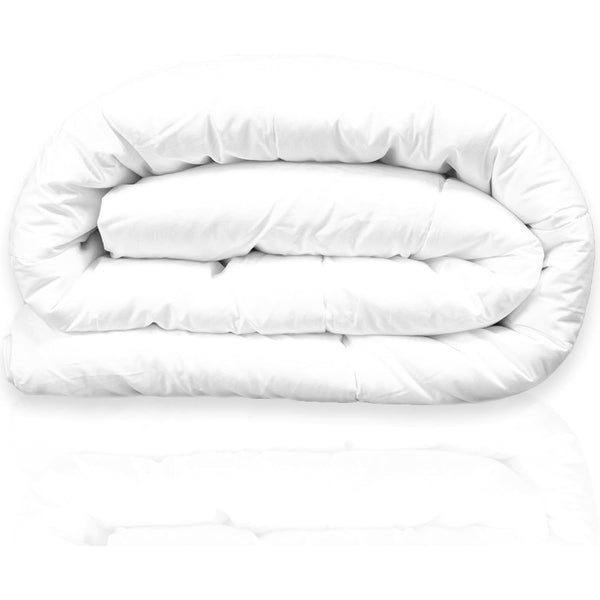 Divine Textiles Lightweight Air Cloud Quilt 4.5 10.5 13.5 15 TOG Duvet – Breathable All-Season Duvet with Soft Hollowfibre Filling | Single, Double, King, Super King | White
