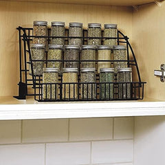3-Tier Pull Down Spice Rack - Retractable Carbon Steel Organizer (Easy Install, Space-Saving for Kitchen Cabinet/Pantry) - Ships from Local Warehouse