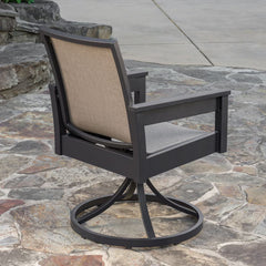 Sunvilla Fairchild 7 Piece Sling Dining Patio Set + Cover