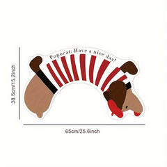 1pc Cute Dachshund Bathroom Mat, Silica Gel U-Shaped Non-Slip Absorbent Foot Mat, Hand Wash Only, Soft PVC Material, Home Decor