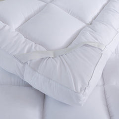 Luxury Mattress Topper Extra Thick 4-Inches / 10cm Deep | Fitted Bed MattressesToppers with Soft Fiber | Single Double King Super King Small Double Sizes Bedding Size