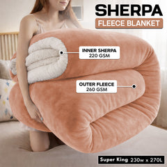1pc Luxurious Double-Sided Sherpa Throw Blanket – Soft, Warm & Cozy Contemporary Blanket, Machine Washable, Perfect for Couch, Bed, Office & Travel, Ideal Gift