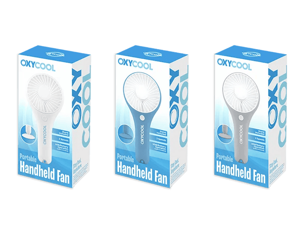 UK LOCAL SELLER - Portable Handheld & Desktop Fan – Battery & USB Powered Personal Cooling Fan with 2 Speed Settings, Detachable Stand, Quiet Motor & Compact Travel Design for Home, Office, Outdoor & Travel Use | Sent and Fulfilled from UK Warehouse and D