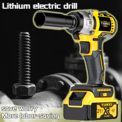 Wireless Electric Impact Wrench, Lithium Electric Wrench Set - Multifunctional Tool Set, Portable, Suitable For Car Maintenance, Furniture And Scaffolding Installation, A Gift Of Electric Tools For Husbands