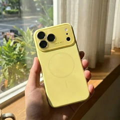 Luxury Orange HD Transparent Magnetic Wireless Charging Phone Case Compatible With IPhone 17 Pro Max Air 16 15 14 13 12 11 Pro Max 17 Pro Cases Shockproof Soft Frame Hard Back Cover
